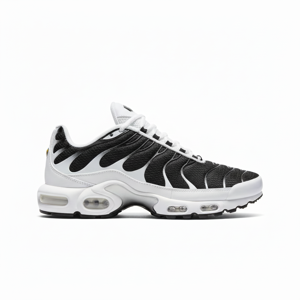 Air Trainers Black White No Logo